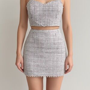 ✨ THIRTY/THIRTY Pearl Trim Tweed Set Sz m‎ 💅 Classy & Boujee